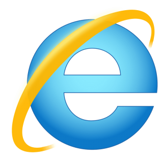 Internet Explorer logo.